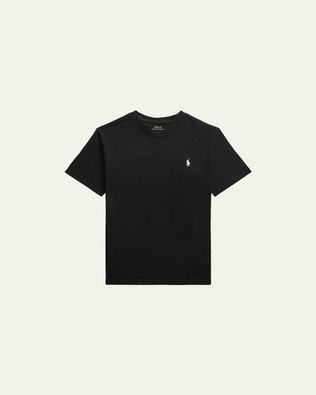 Boy's Cotton Jersey Crewneck Tee, Size S-XL